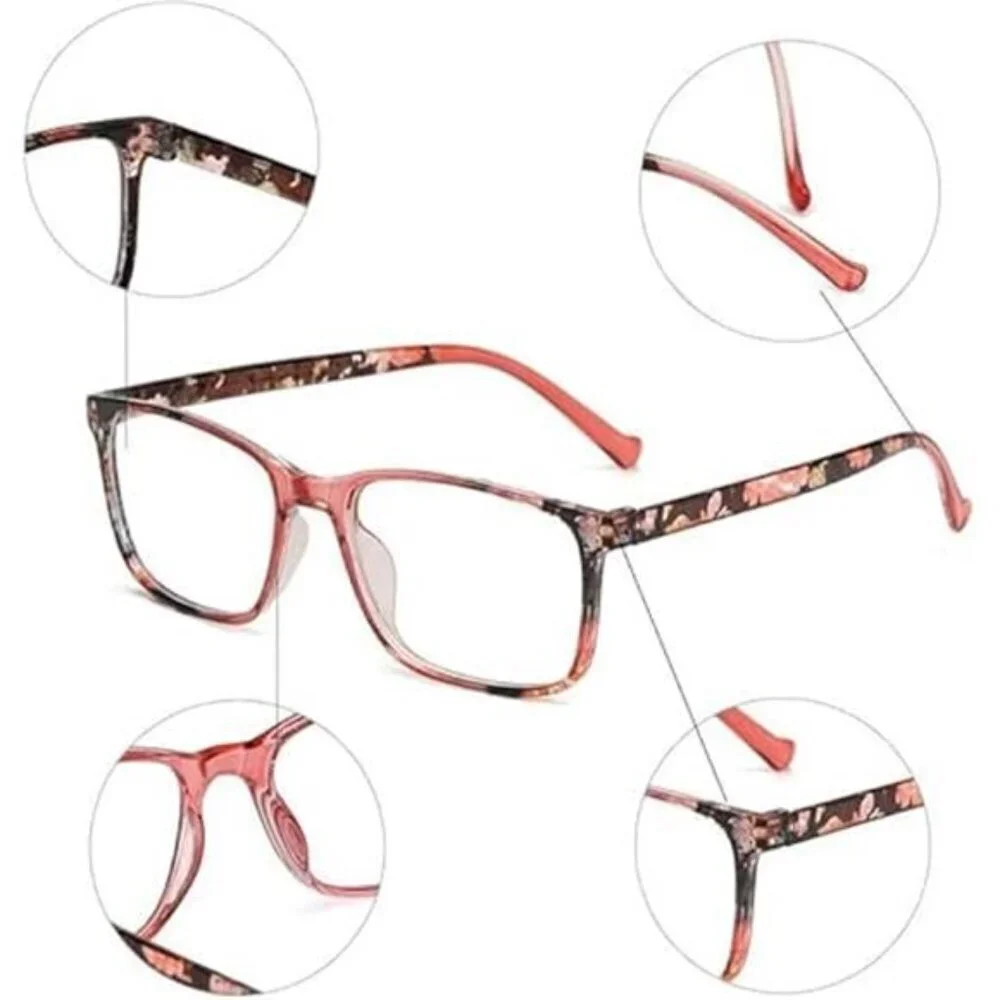 4-Pack 2.0X Stylish Reading Glasses Fashion Frames with Colorful Anti UV/Glare